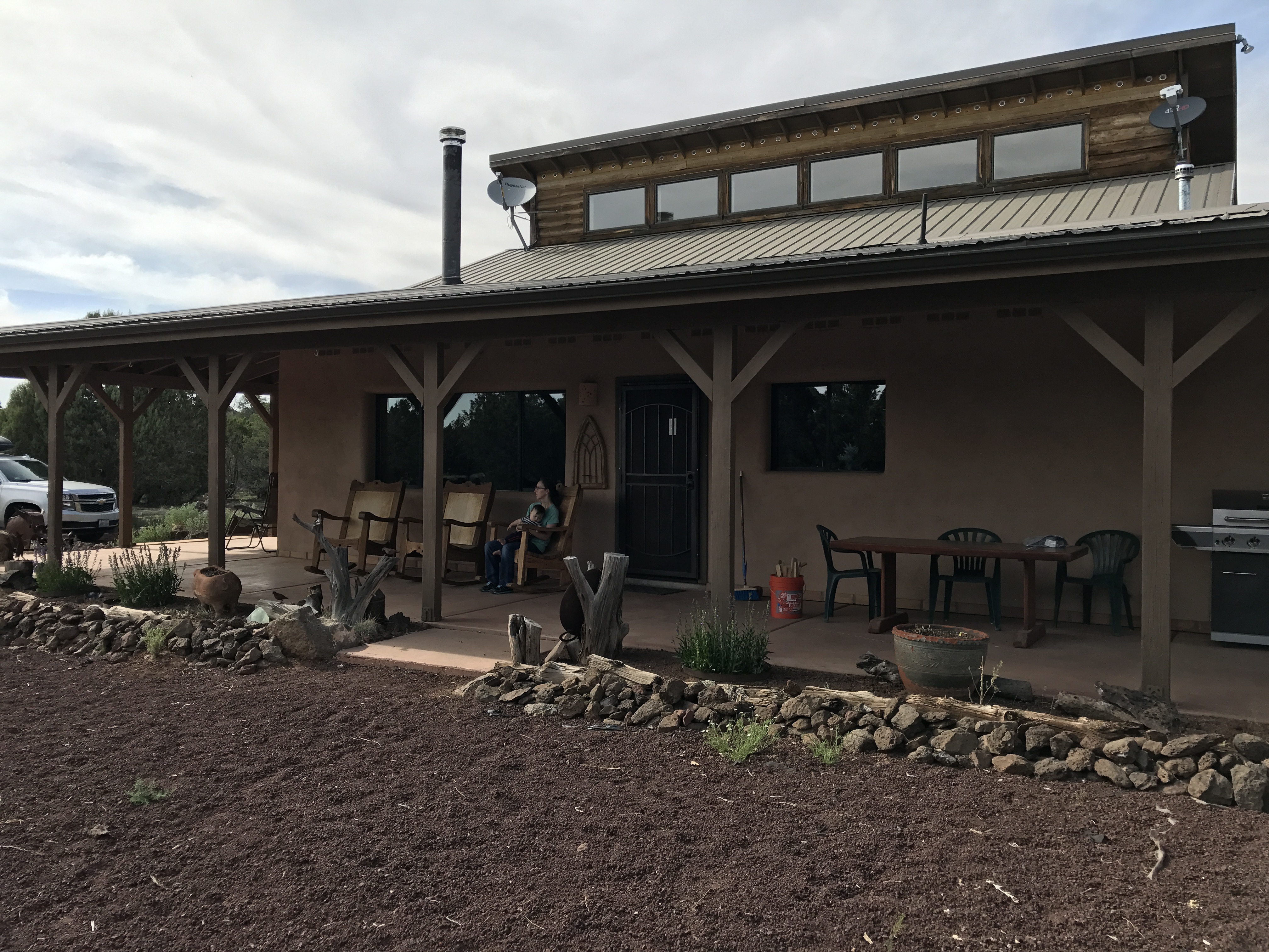 A straw bale house in a rural setting for a little rest. Jake and Maggie
